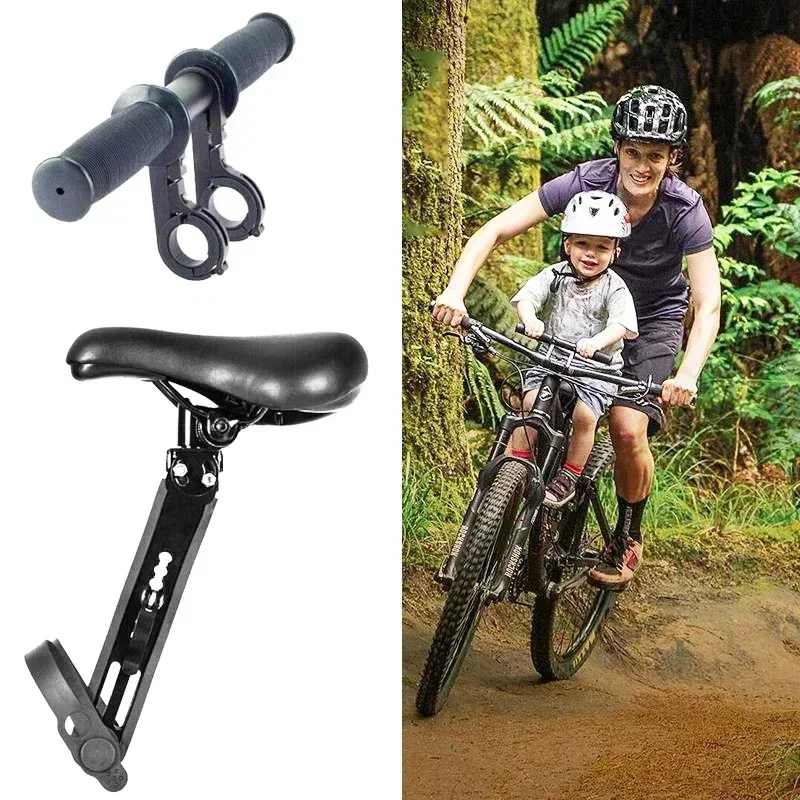 Detachable Child Bicycle Seat MTB Front Frame Kids Saddle With Safety Handlebar Road Bike Baby Seat Cushion Bicycle Accessories