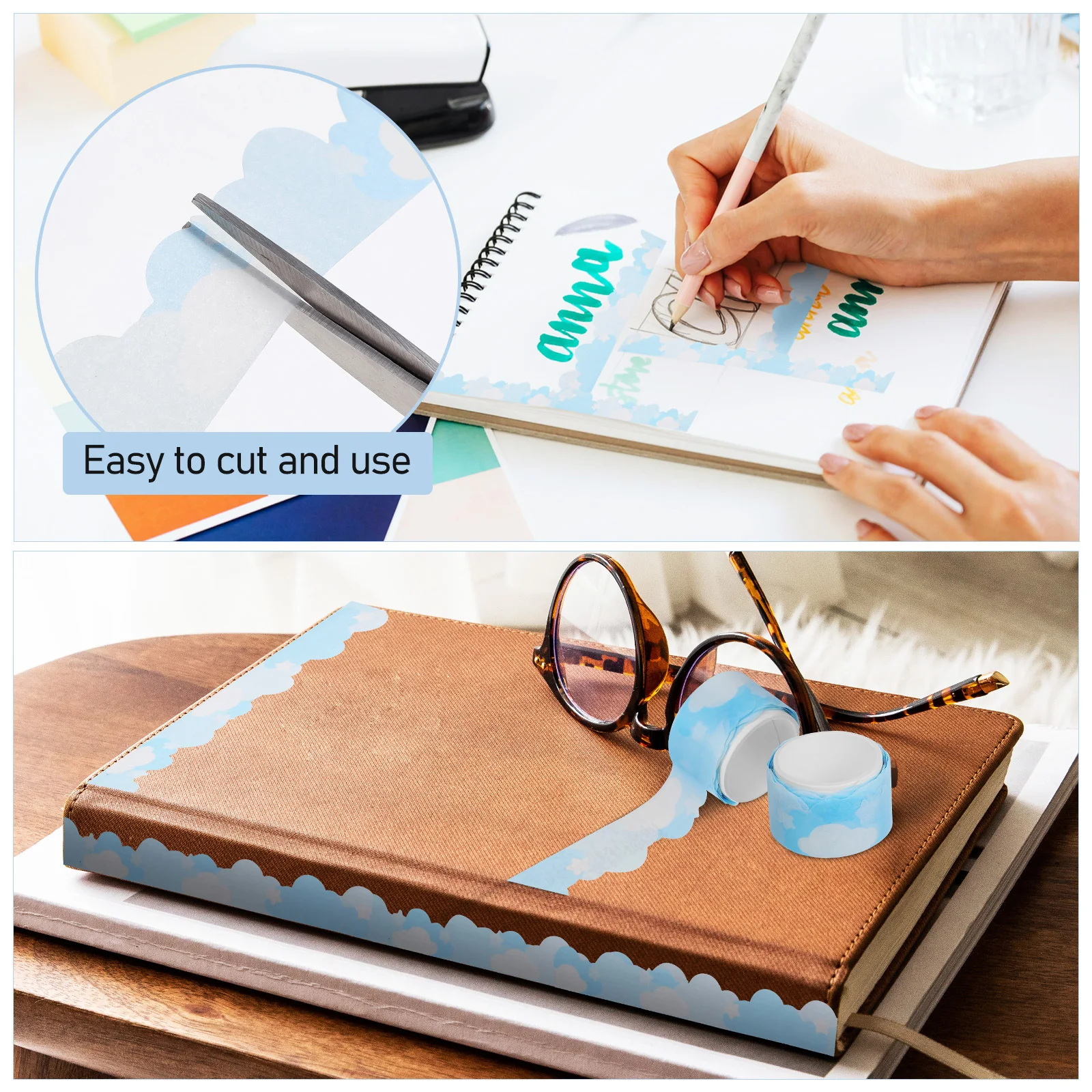 

2 рулона, декоративная маска с узором для ведения журнала, скрапбукинг, сделай сам, эстетический клей, тонкий набор васи, подарочная упаковка