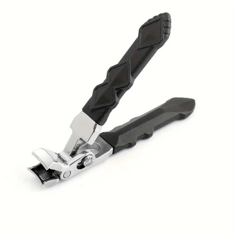 Professional Stainless Steel Toenail Clippers for Seniors, Wide Jaw, Angled Head, Concave Blade Nail Clippers Pedicure Tools