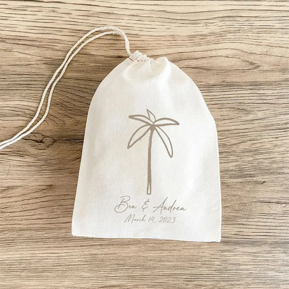 25 PCS Palm Tree Destination Wedding - Wedding Welcome Bag - Gift Bag - Wedding Party Favor - Personalized Hangover Kit - Custom