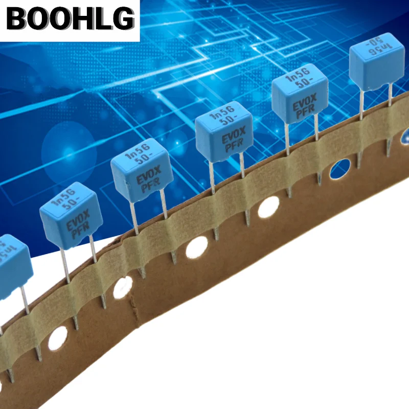 20 PZ EVOX PFR5 ad alta precisione 0.0015uf 50V 1500pf 1.5nf 1n5 152 2% condensatore a film sottile
