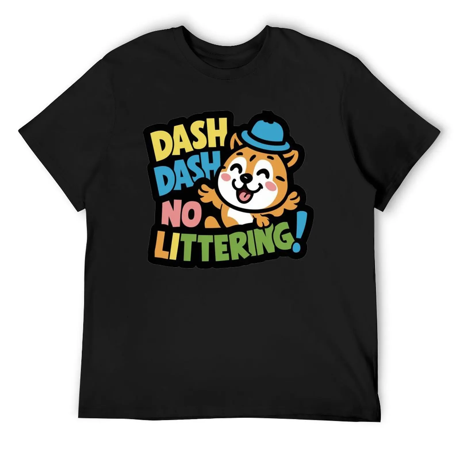 Dash Dash No Littering Environment Earth Day T-Shirt cute clothes summer clothes anime t shirts men t shirts high quality