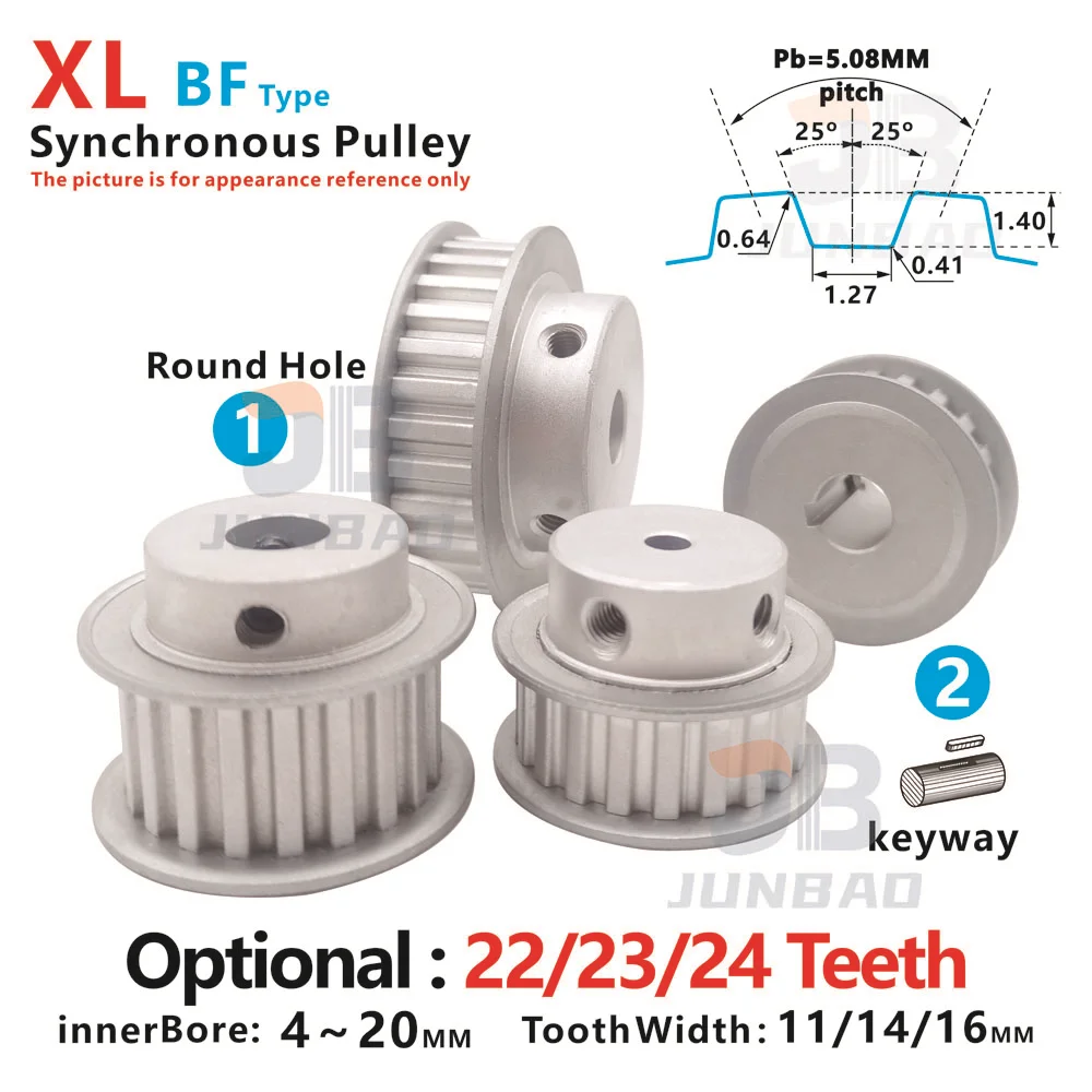 XL BF Type 22 23 24 Teeth Synchronous Timing Belt pulley Tooth width 11 14 16 MM Keyway Bore 4 To 20 MM 3D Printer Parts