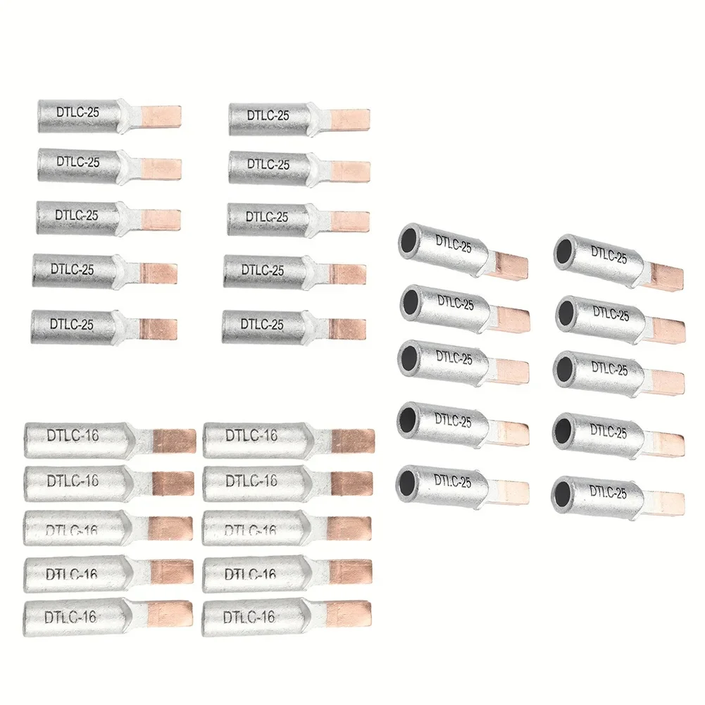 10pcs DTLC Wire Terminal Cable Lugs Copper Aluminum -Wiring -=Connector -=NoseElectricPowerFittings For Circuit Breaker 10-95mm2