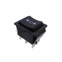 KCD4 momentary rocker switch 6 pins double sides spring return to middle DPDT 3Position 16A 250vac  20a 125vac