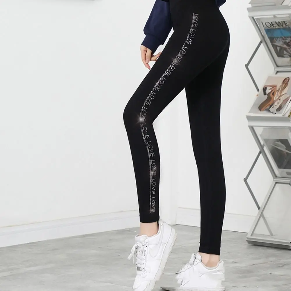 Bright Drill Glitter Leggings Super Elastic Harem Pants Leisure Glitter Pant High Waist Thicken