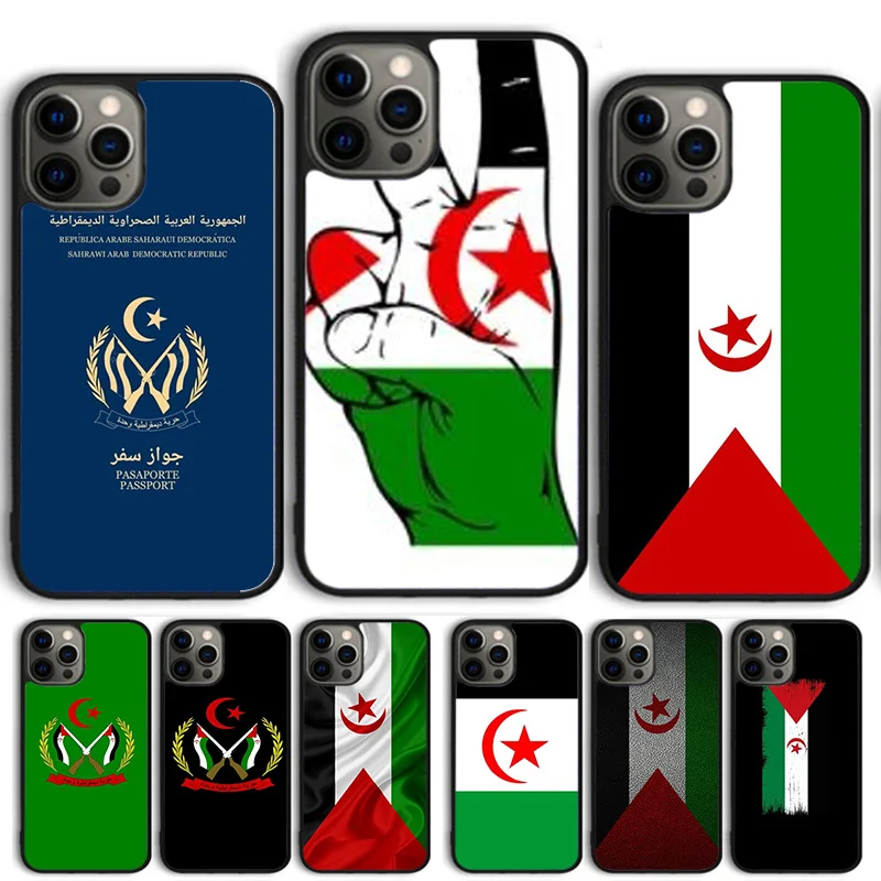 Western Sahara Flag Phone Case Cover For iPhone 16 15 14 13 12 Pro Max mini 11 Pro Max XS X XR Plus Coque Shell