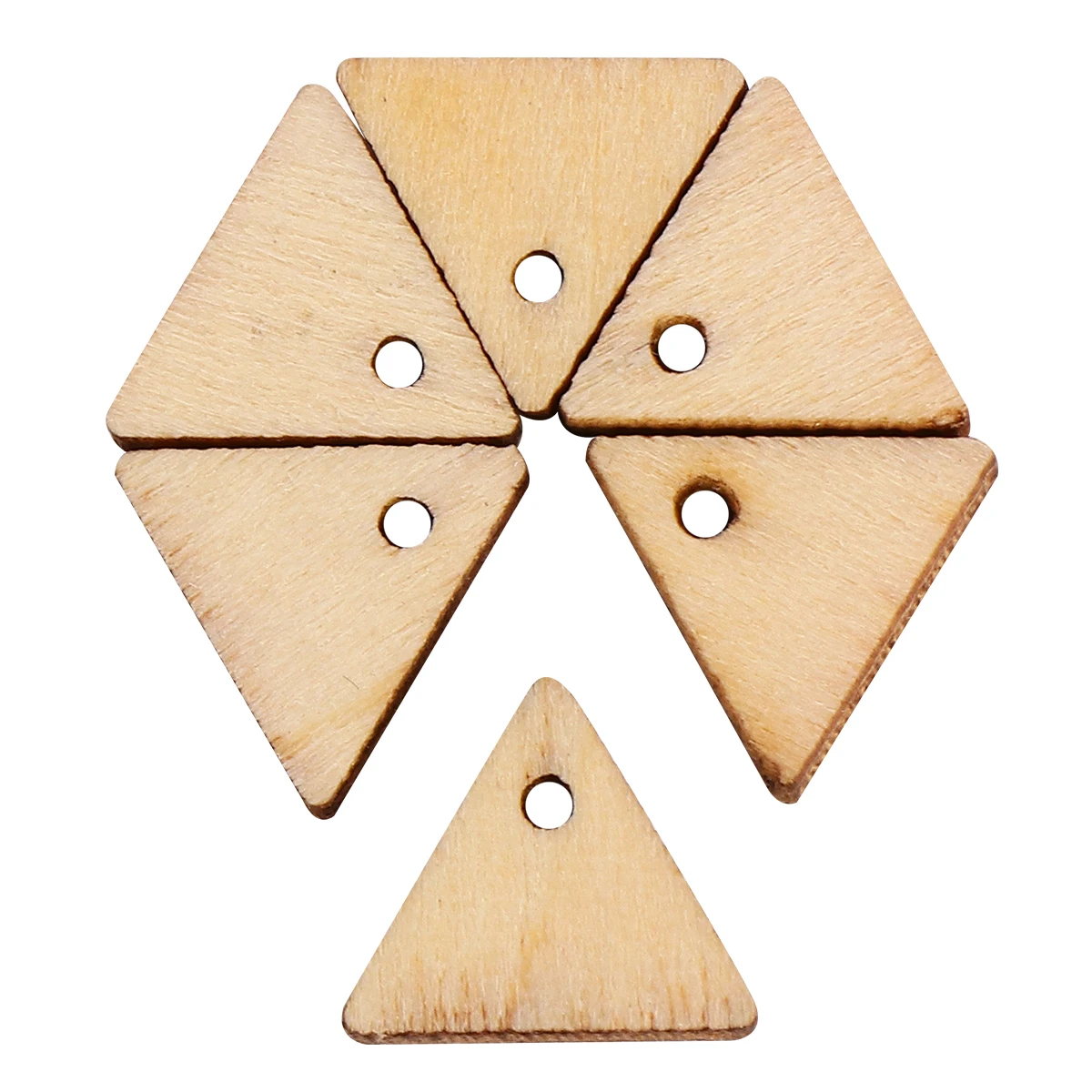 

300 Pcs Wooden Triangle Slices Crafts Diy Accessories Kids Development Christmas Decoration Home Ornaments Sewing Supplies