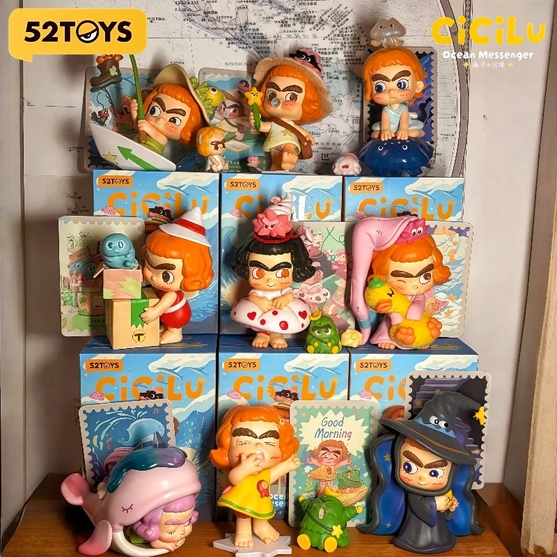 

52 игрушки в наличии, оригинальная серия Cicilu Ocean Messenger, модная слепая коробка, игрушки, модель из ПВХ, фигурка, декор для рабочего стола, подарок на день Святого Валентина