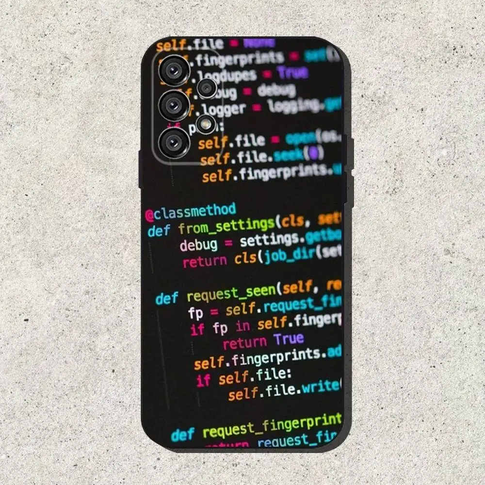 The Code design programmer  Phone Case For Samsung S25,S24,S21,S22,S23,S30,Ultra,S20,Plus,Fe,Lite,Note,10,9,5G Black Cover