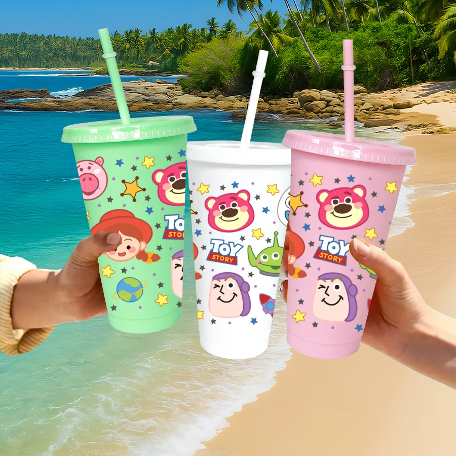 12 unidades/pacote disney toy story urso abraço 26oz copo de plástico colorido festa de aniversário utensílios para beber suco caneca de café