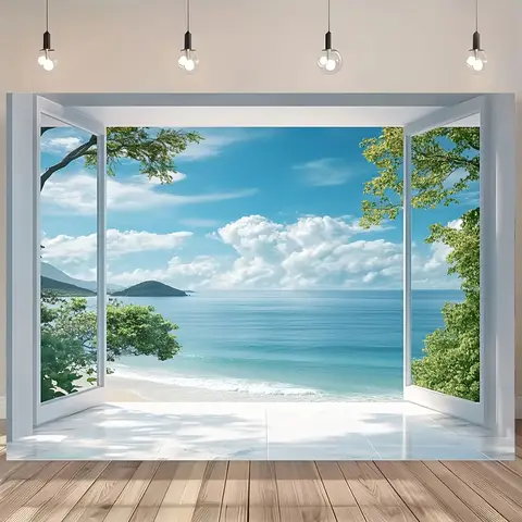 하와이 해변 배경, 푸른 바다 해변 배경