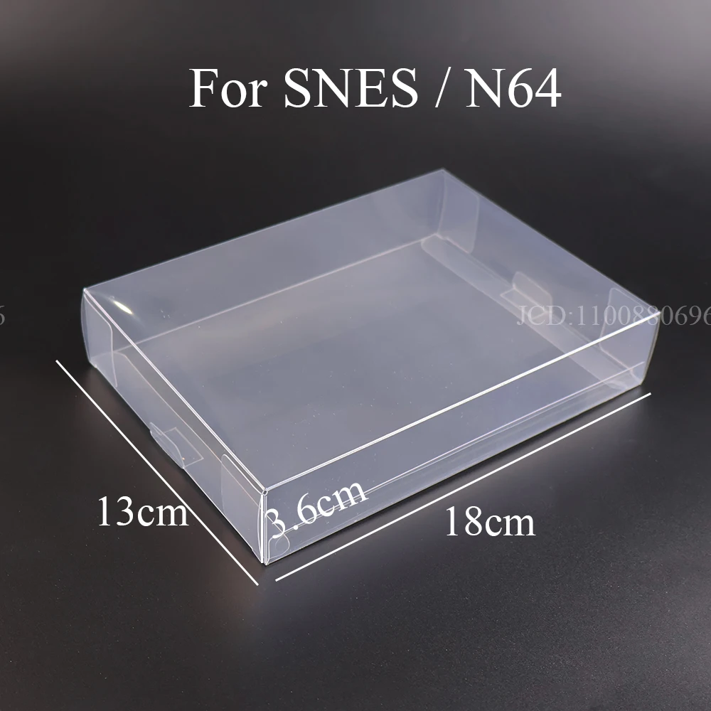 5PCS Clear Transparent Game Cartridge Box Case CIB Games Plastic PET Protector For N64 NES SNES GB GBA GBC NGPC Switch PS2/3/4