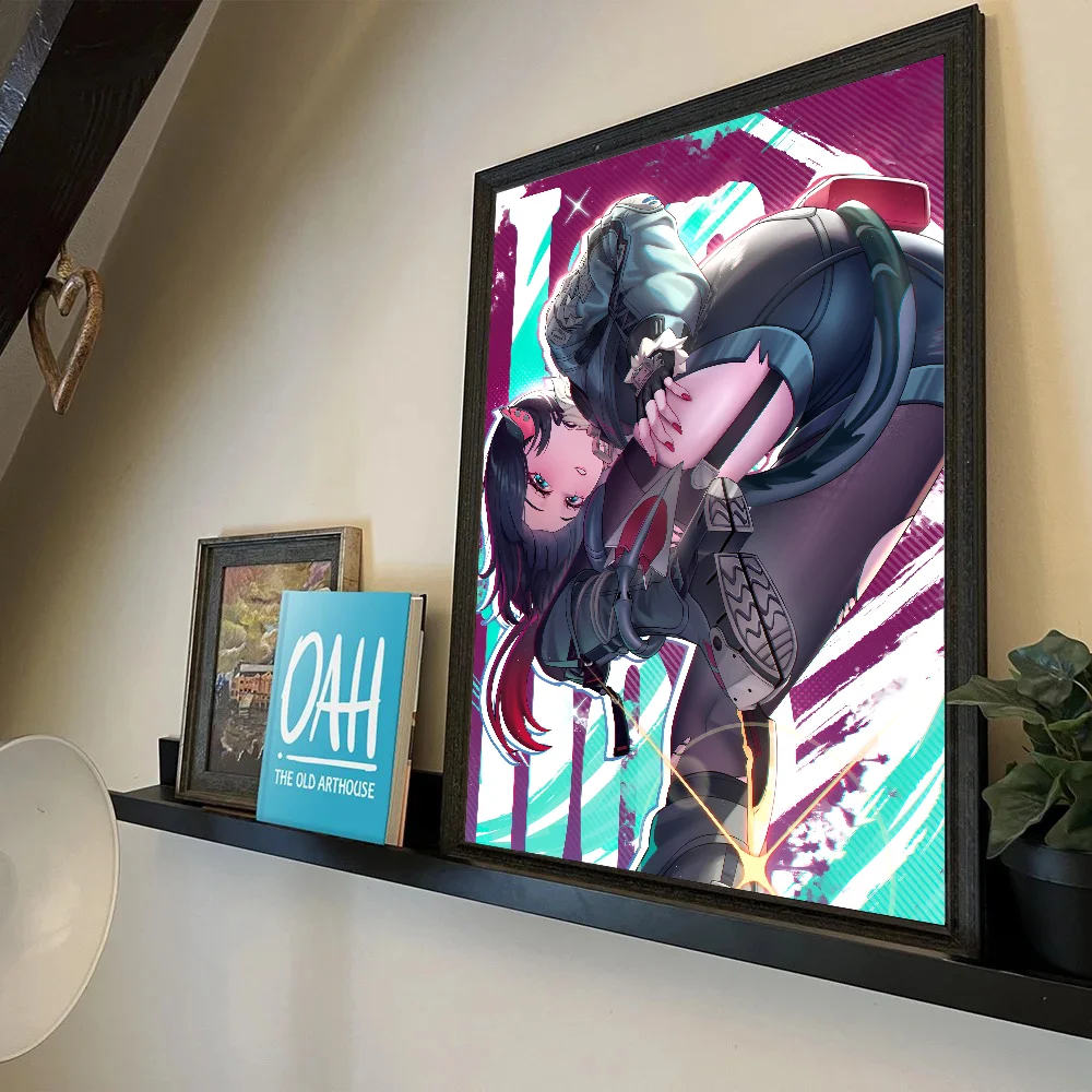 1 قطعة جين دو Zenless منطقة صفر لعبة المشارك ذاتية اللصق الفن ورق مقاوم للماء ملصق مقهى بار غرفة جدار ديكور