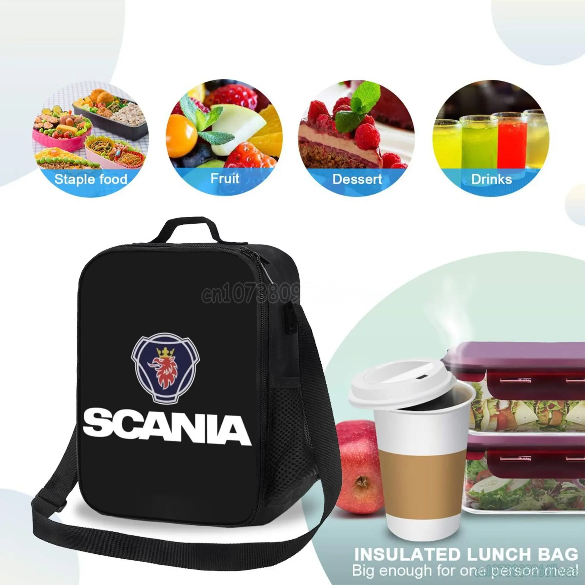 Personalized Insulated Lunch Bag Thermal Lunch Box Oxford Waterproof Bento Bags Reusable  Single Shoulder Portable Tote Bag