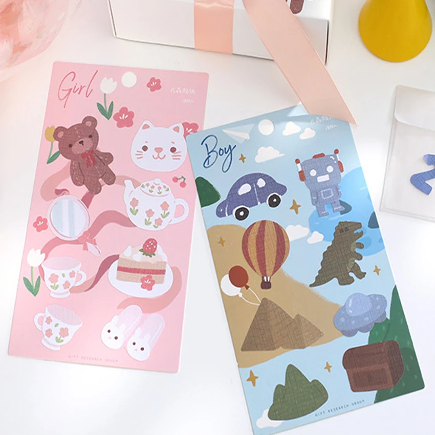 1pcs/pack Cute Cute Stickers Six Selection Diary Stationery Stickers Crapbook Student Stationery Stickers