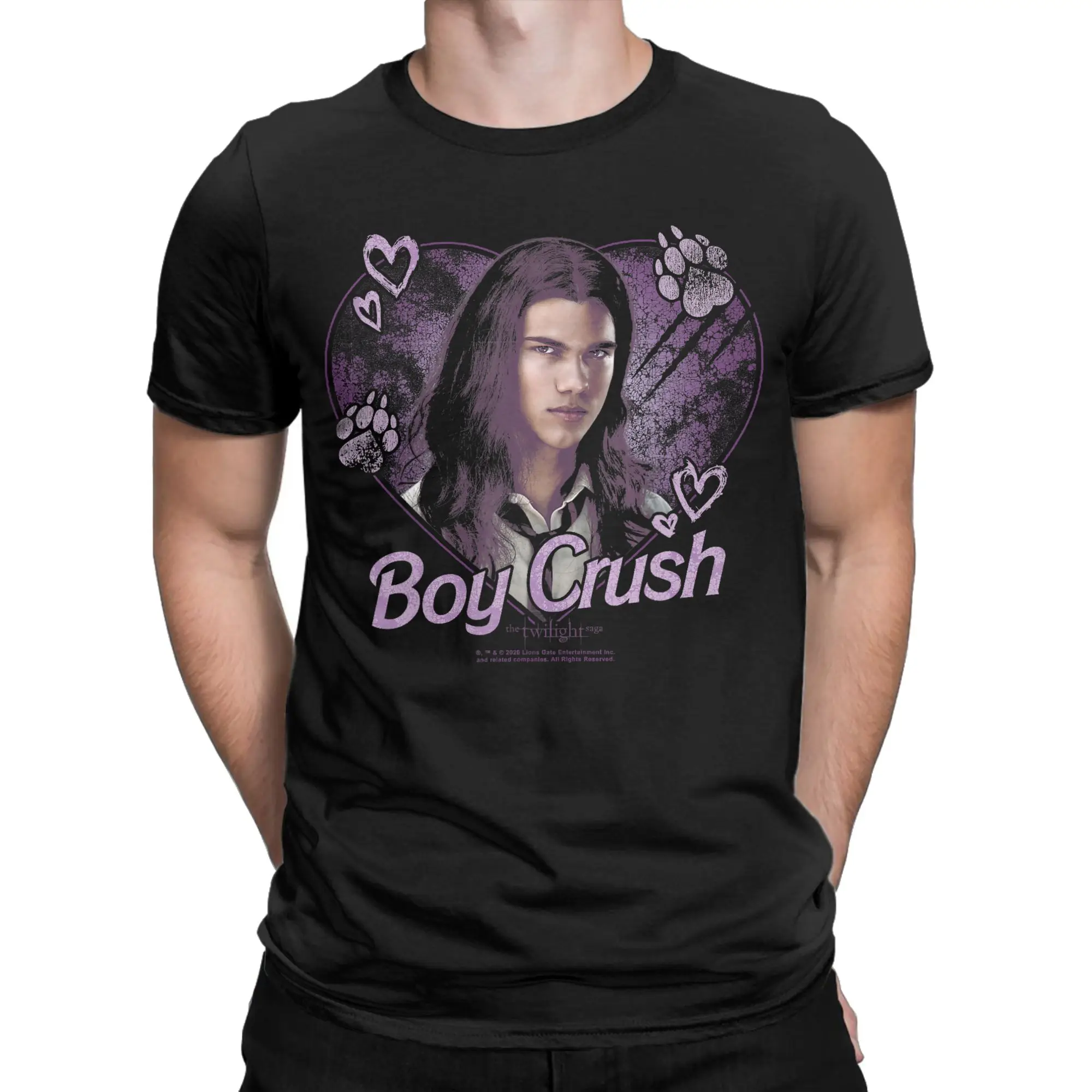 Twilight Boy Crush Jacob Heart Collage Werewolf Movie T-Shirt Summer  Cotton T Shirts For Men Print Tshirt Short Sleeves  Tees