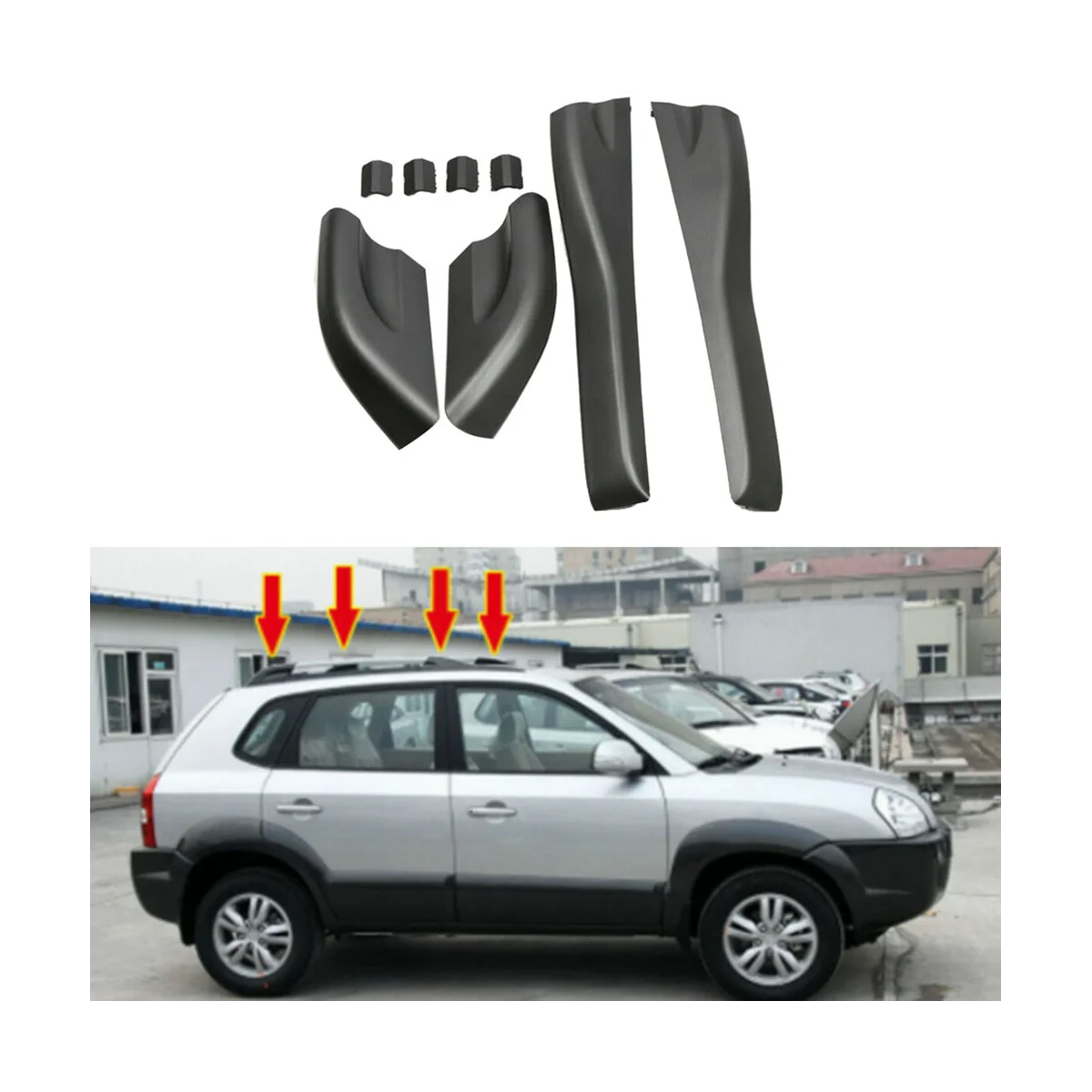 Luggage Rack Cover Roof Rack Cover Roof Rack Front and Rear Cover Auto Parts for Beijing 04-14