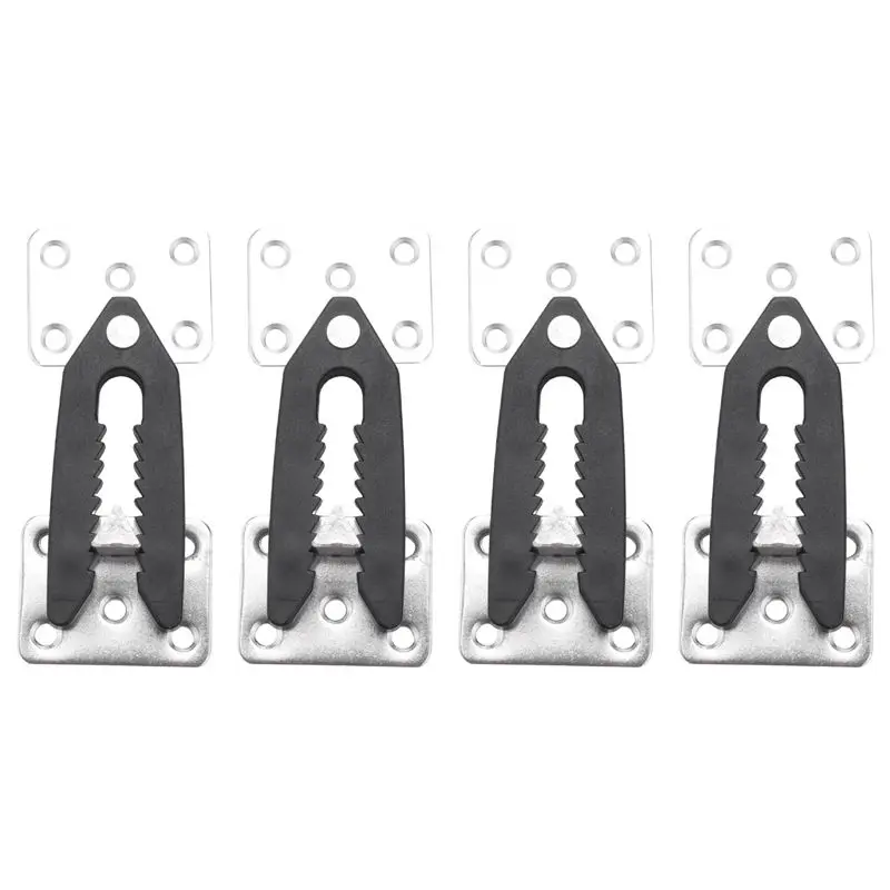 A56P-Sectional Couch Connector, 4 Pcs Metal Sofa Joint Snap Alligator Style Sectional Couch Connector