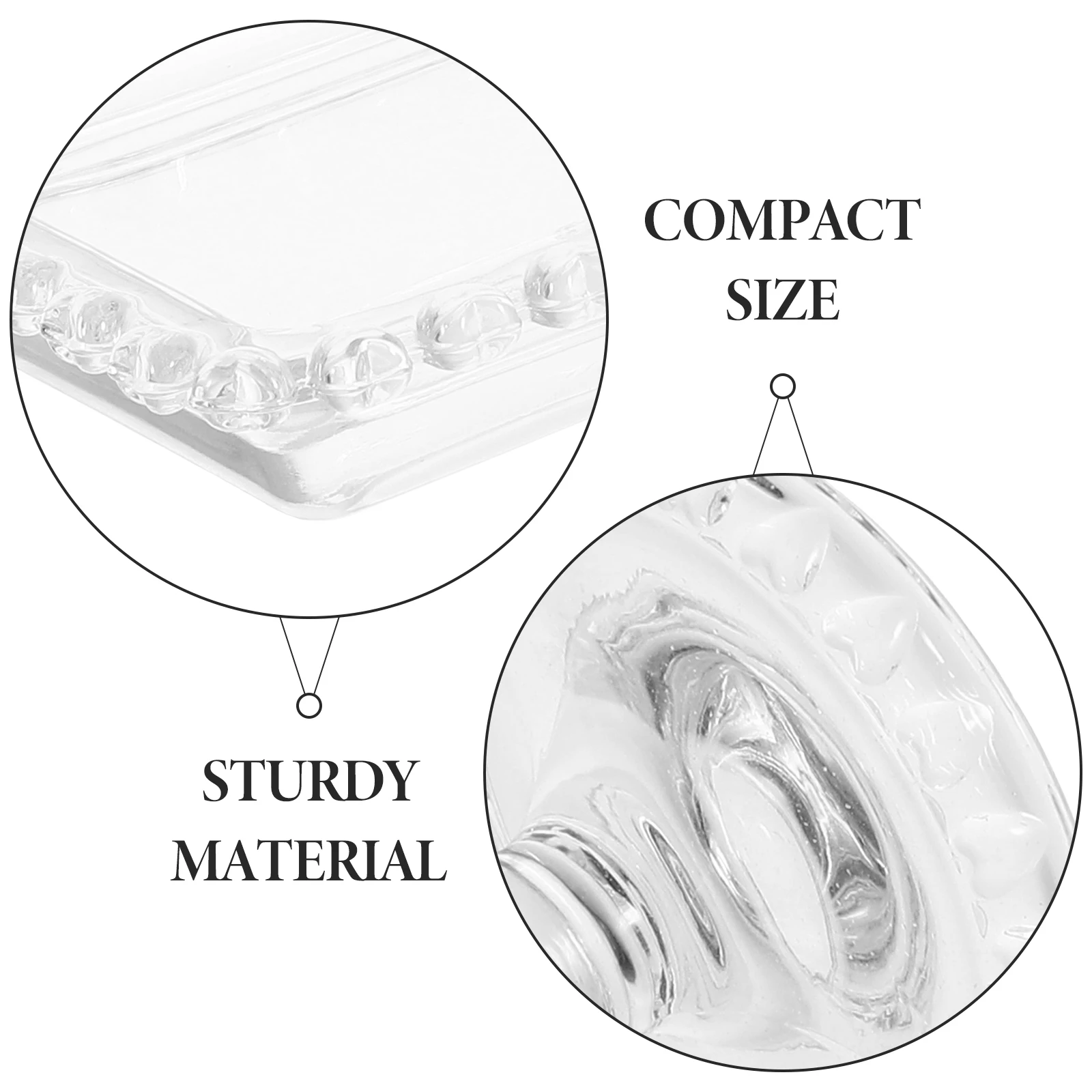 

Fruit Tray Dried Glass Dessert Plate Crystal Plates Decoration Square Serving Decorative