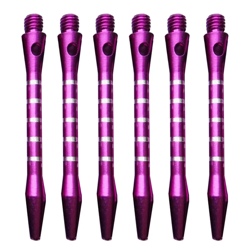 

6pcs/Set Medium Size Aluminum Darts Shafts 4.5mm Diameter Thread Design Darts Stems Mixed Color Metal Rod Darts Game