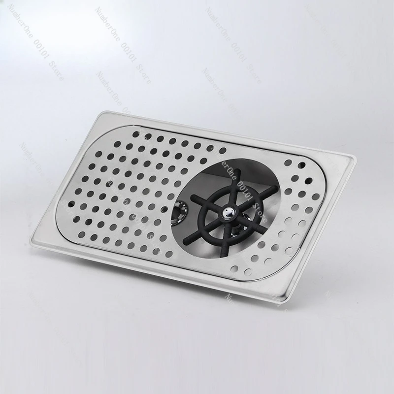 Stainless steel automatic cup washer, no-cleaning bar cafe water bar cup washer, with 2 hoses