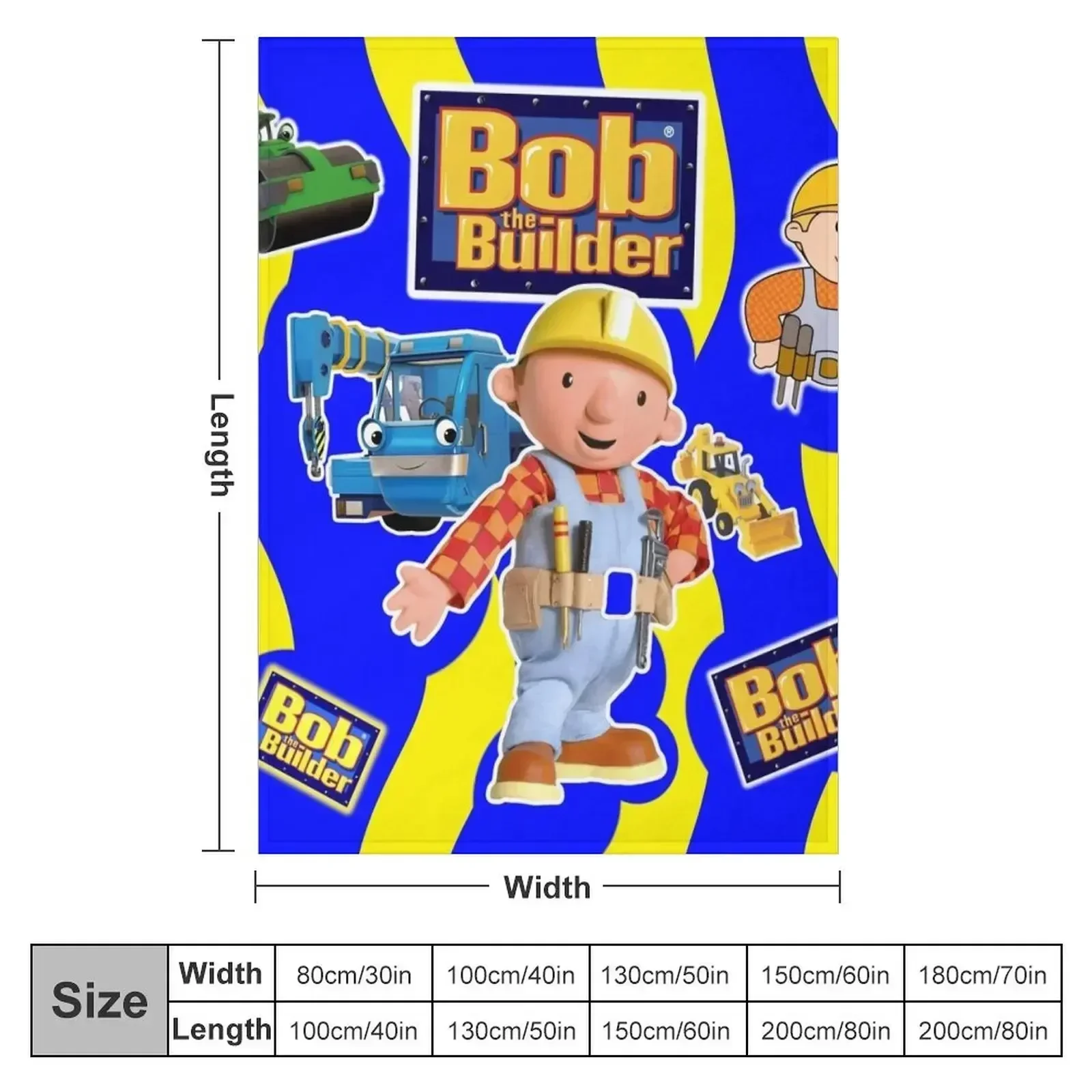 Bob The Builder Abstract Throw Blanket Vintage Quilt Travel Blankets