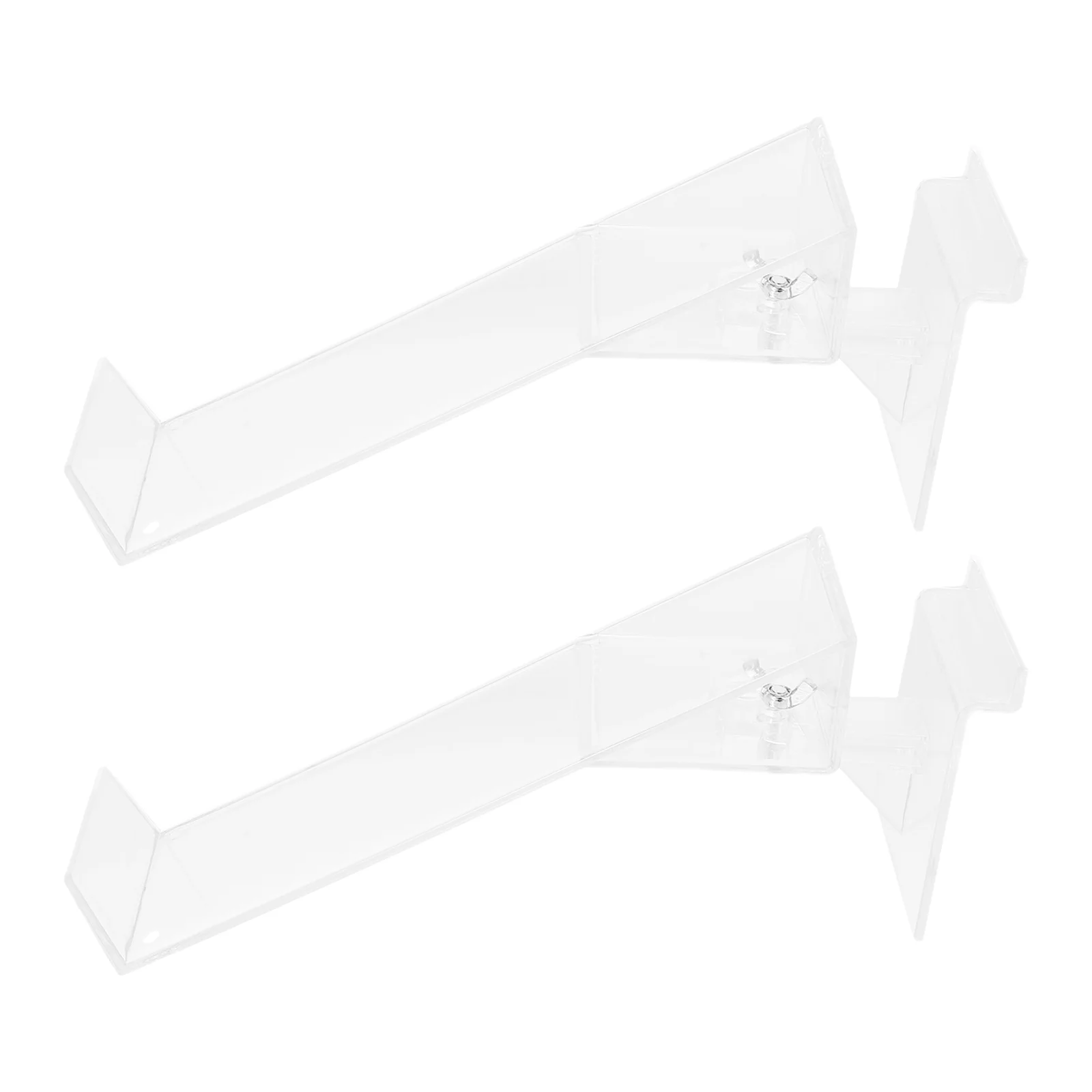 2 Pcs Shoe Rack Display Stand for Small Holder 2550X1000X700CM Plastic Transparent Shelf