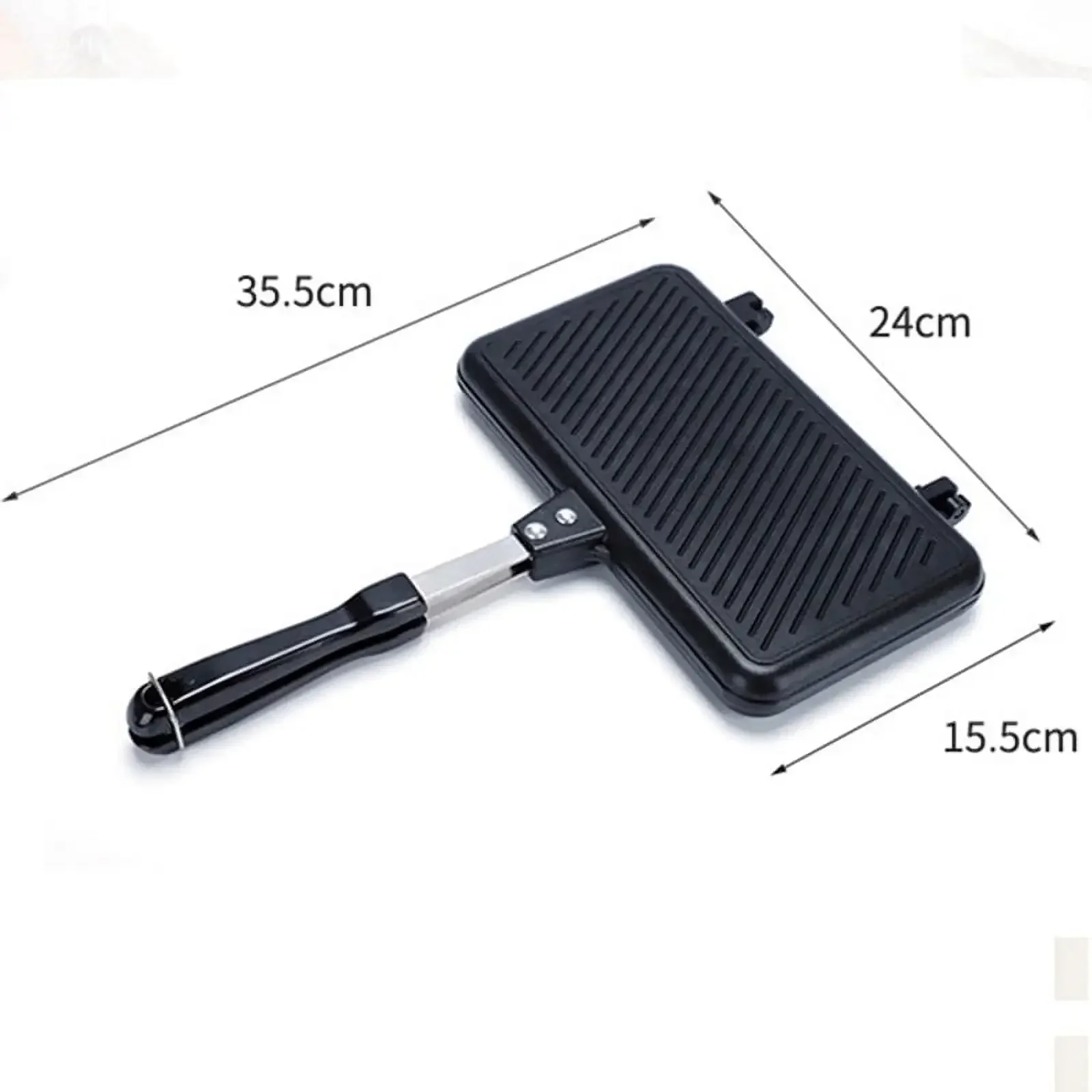 NonStick Sandwich Maker Mini Waffle Breakfast Pot Baking Pan Barbecue Oven Household Mould Egg Frying Pan for Kitchen Restaurant 5