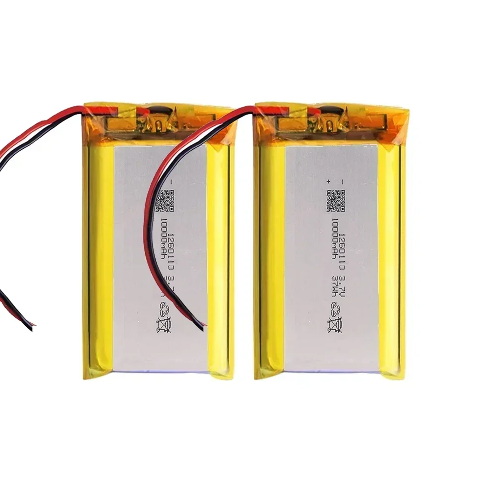 Hoge Kwaliteit 3.7 V 10000 mAh 1260110 Oplaadbare Polymeer Batterijen Lipo Li-Po voor Speelgoed Power Bank GPS Laptop Camping verlichting Diy