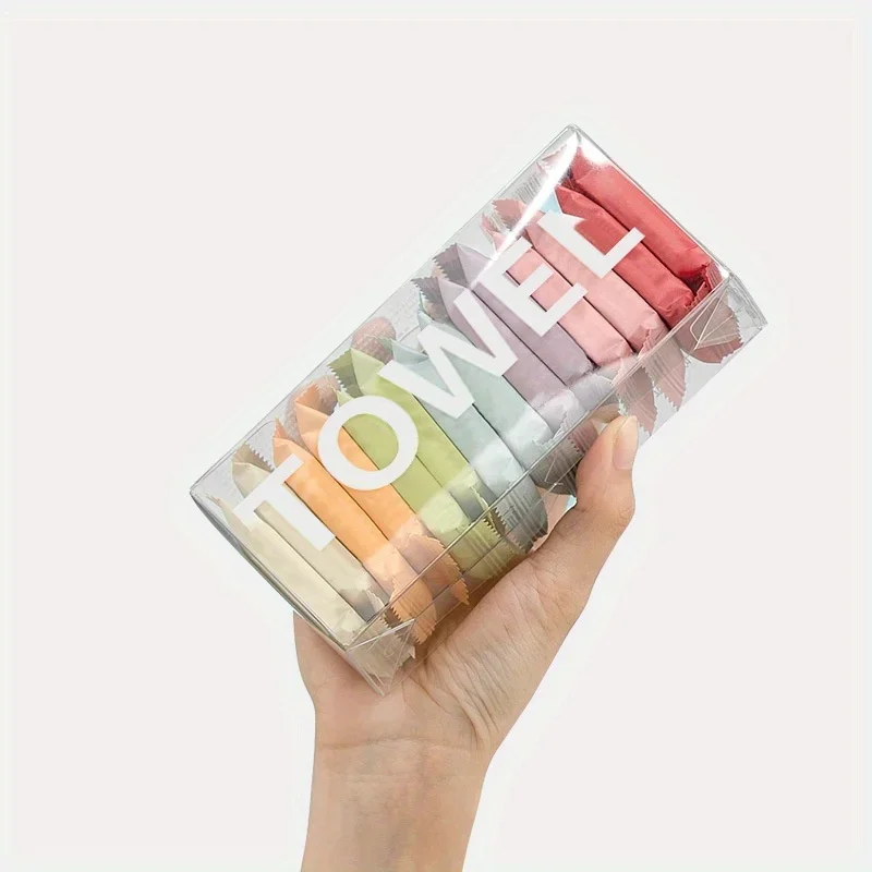 14pcs Disposable Washcloth Portable Travel Towel Thickened Compressed Beauty Square Face Cleansing Towels for On-the-Go Hygiene