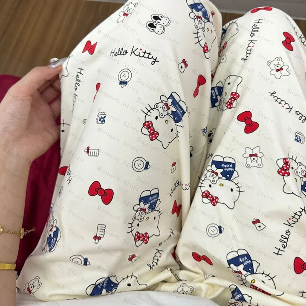 

Hello Kitty Sweet Milk shreds Spring Soft and comfortable autumn cartoon pajama pants women to wear casually Sleeping pants