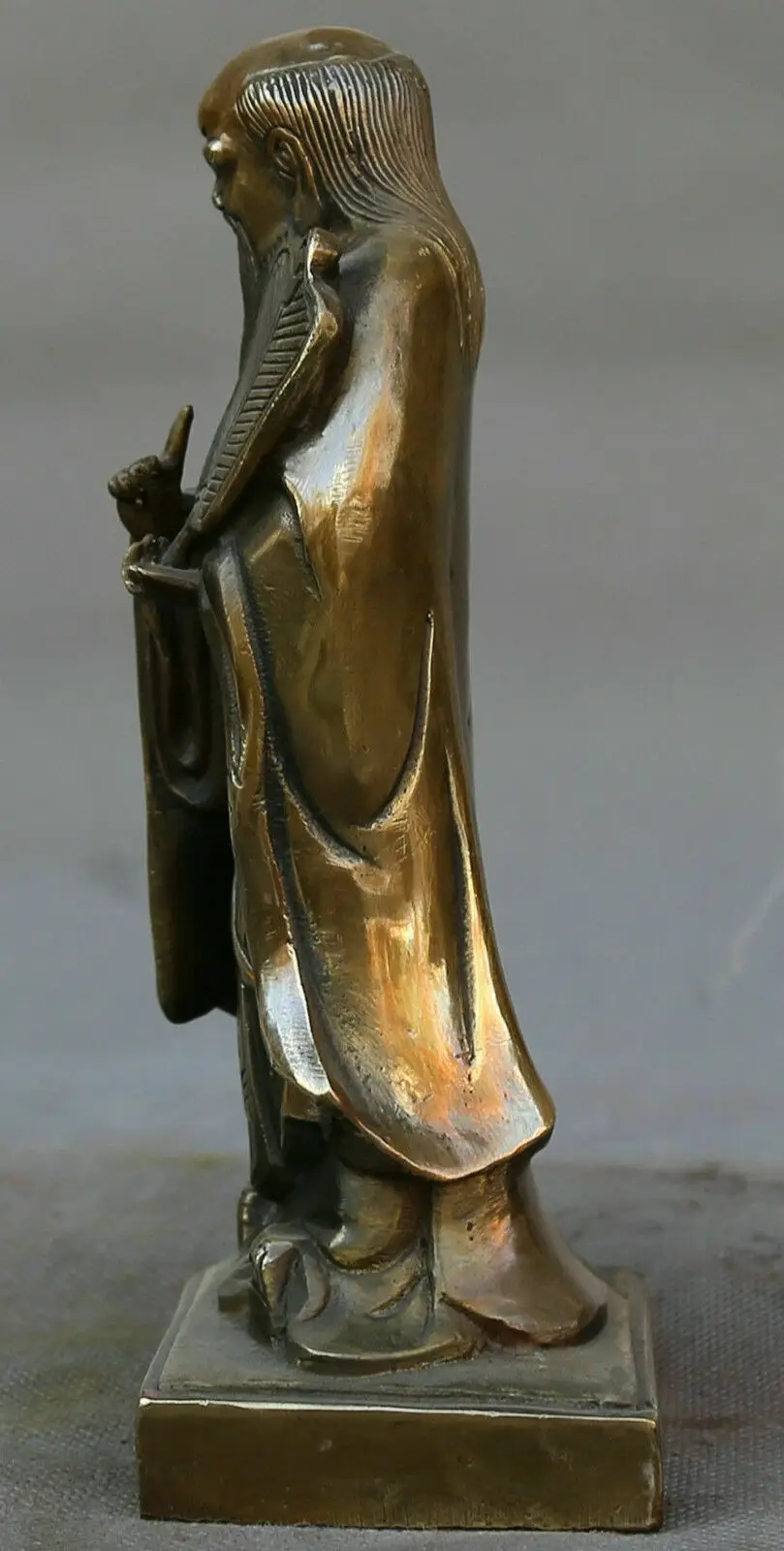 Chinese Classic Bronze Famous Taoist Founder Philosopher Sage Statue