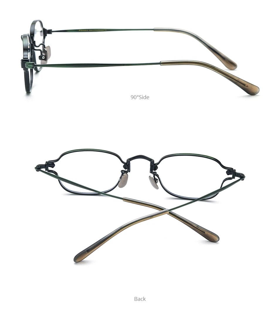 FONEX Titan Brille Rahmen Männer Drand Design Retro Quadrat Brillen Frauen Vintage Japanische Brille Ultraleicht Brillen MN186 – Detail 8
