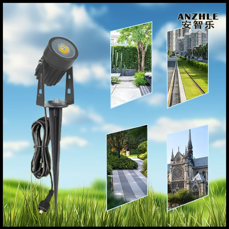 Solar Powered Outdoor Waterproof Spotlights with a One to Four Connection Design  Lawn Ground Inserted LED Lights