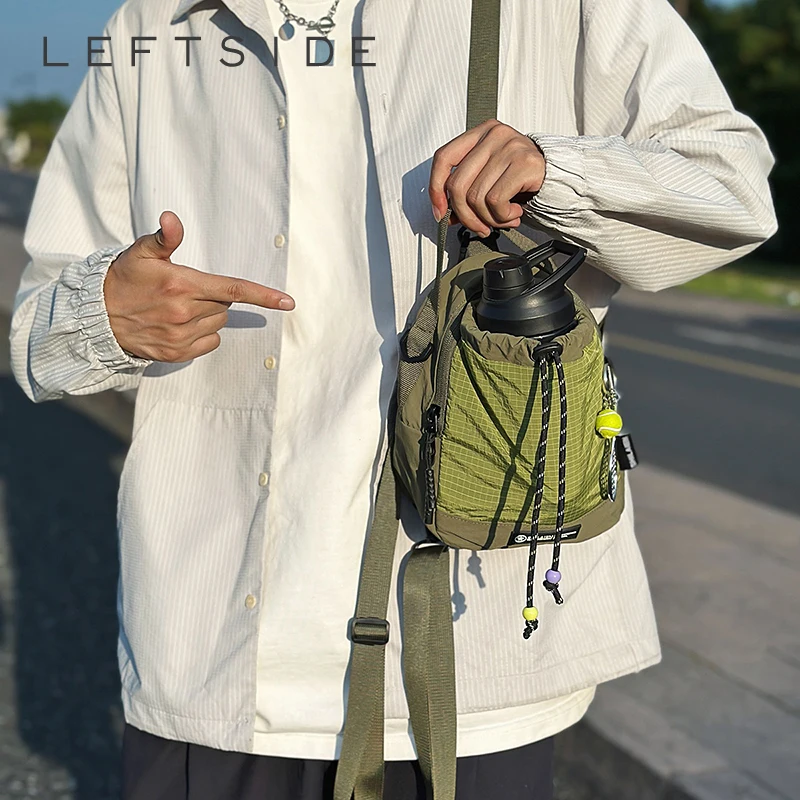 

LEFTSIDE 2025 Summer Sport Trendy Woman Nylon Crossbody Bag Fashion Casual Female Soft Travel Shoulder Bag Lady Handbags