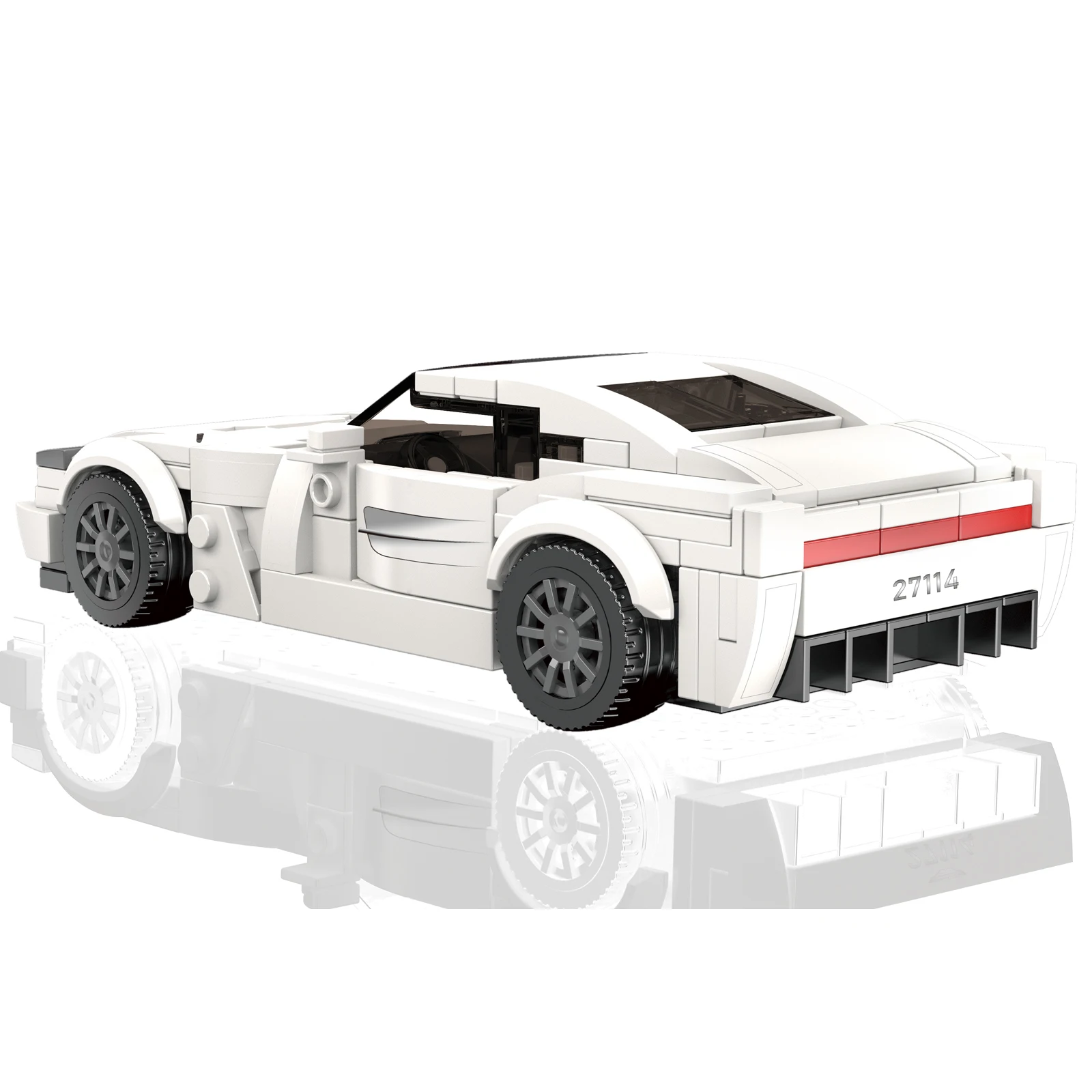 قالب King 27114 ONE 77 Supercar 334 قطعة مكعبات بناء نموذج سيارة رياضية كلاسيكية مع صندوق عرض ألعاب قابلة للجمع هدايا