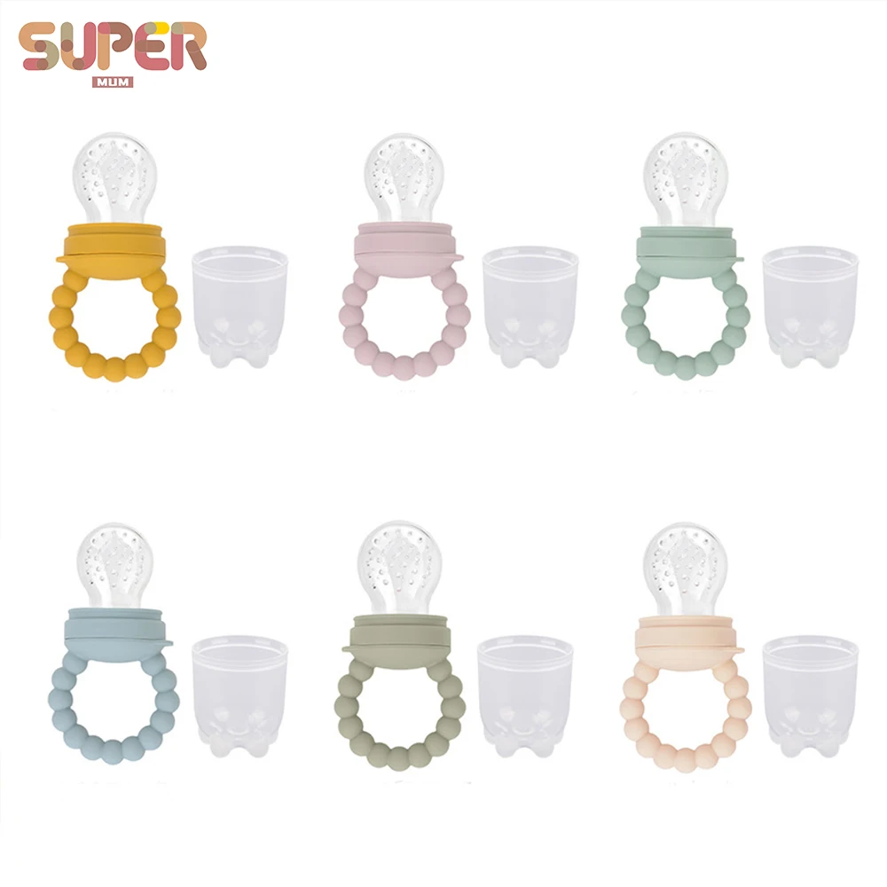 Newborn Pacifier Food Nibble Baby Pacifiers Fruit Nipple Feeder Kids Feeding Safe Pacifier Bottles Infant Training Nipple Teat