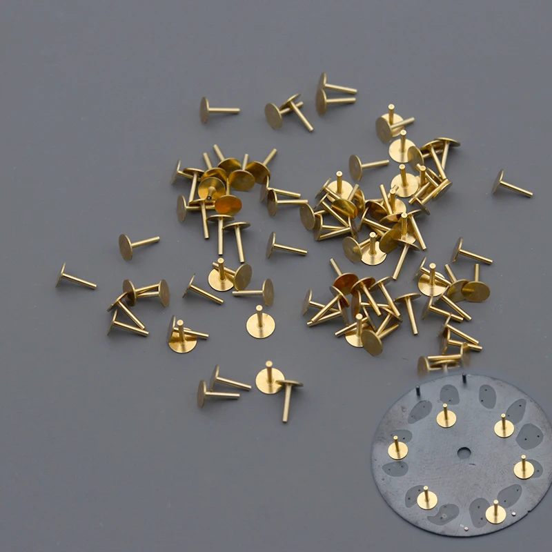 Watc Dial Foot Diameter 0.6mm Dial Foot Watch Universal Dial Pin Copper Material Fixed Dial With Locating Pin Repair