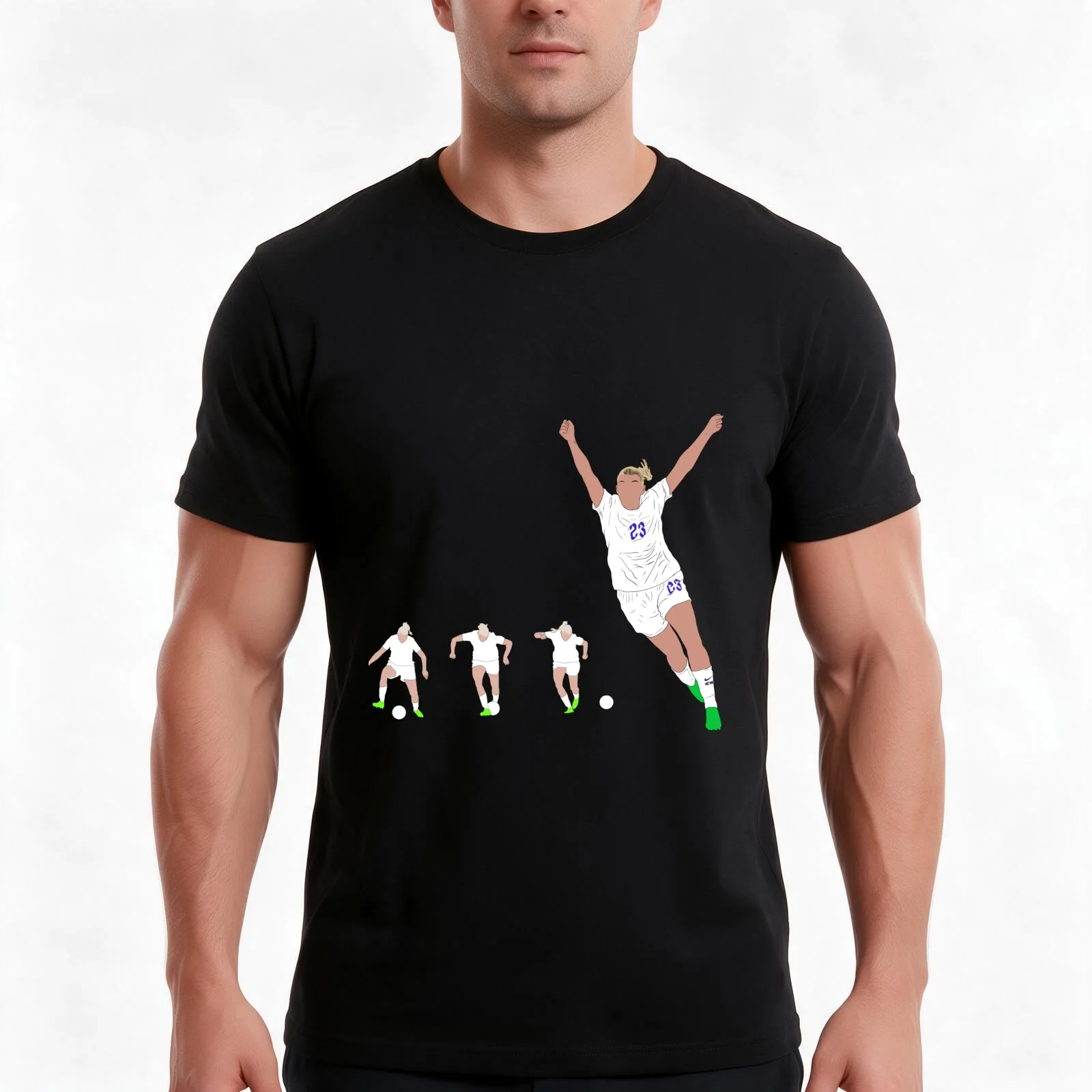 Alessia Russo Backheel Nutmeg Goal Celebration England Euros T-Shirt, Summer Casual Cotton Tee, Oversized Streetwear Tops