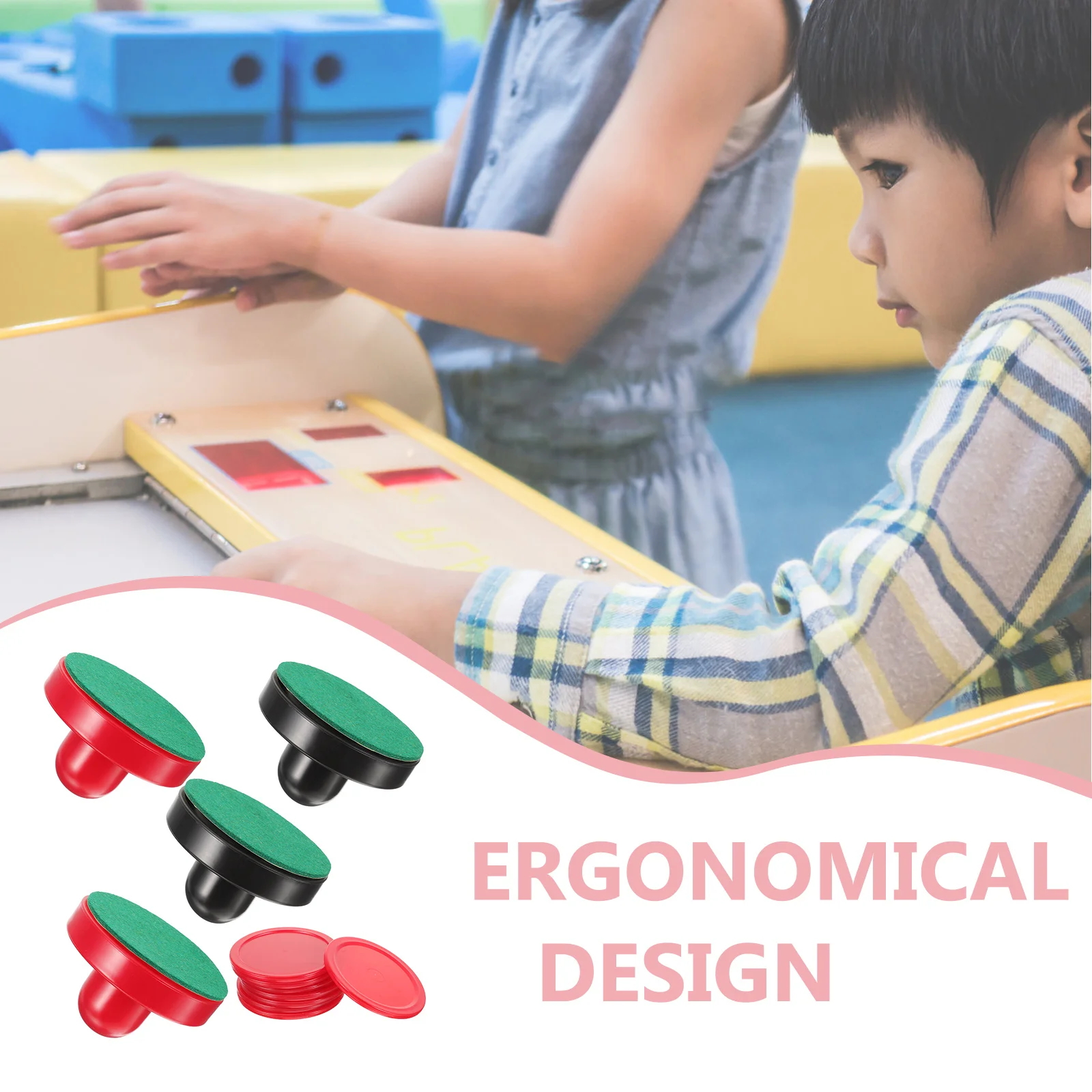 16 قطعة 76 مللي متر هوكي المجاذيف استبدال مجموعة تصميم مريح للطاولات داخلي الرياضة هوكي الهواء لوازم متعة الأحمر الأزرق الداكن