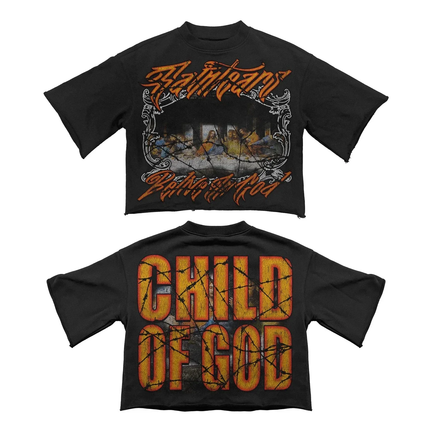 الشارع الشهير الكلاسيكية سبعة أرباع الأكمام بلايز الرجعية اللوحات الشهيرة رسالة رسومات مطبوعة تي شيرت جديد Harajuku القوطي الملابس