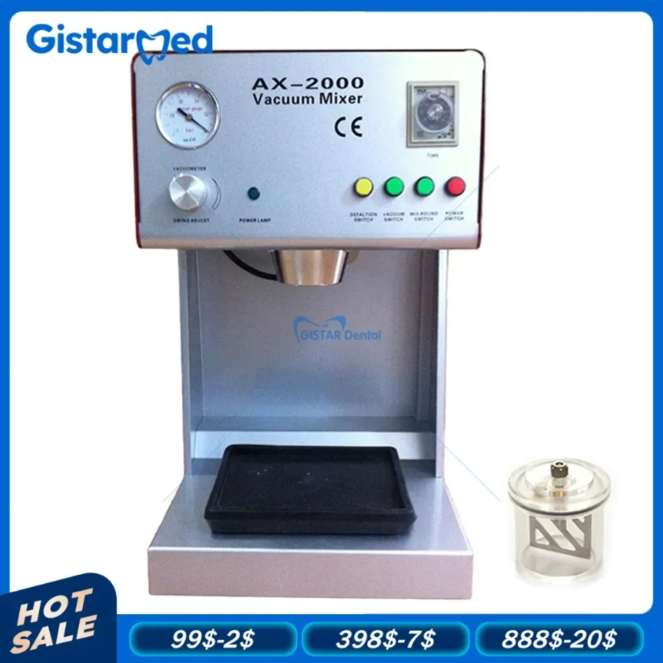 GISTAR Vacuum Mixer Negative Pressure Vacuum 550ml Dentisit Products Equipment Instrumentes AX-2000B