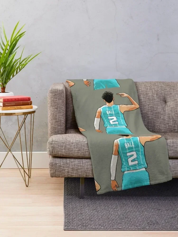 Lamelo Ball melo Vector Standing Throw Blanket Sofa for babies Furry Comforter Blankets