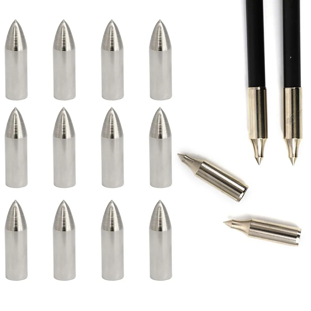 الرماية 50 قطعة نصائح الميدانية نقاط الهدف الغراء على رأس السهم رؤوس السهم ل OD 5.6/5.5/6/7/8 مللي متر الخشب السهم الألياف الزجاجية أسهم الكربون