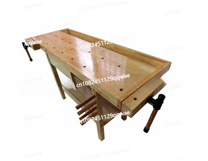 DIY Handmade Woodworking Solid Wood Table Clamp Multifunctional Woodworking Workbench Console Beech Wood Workbench