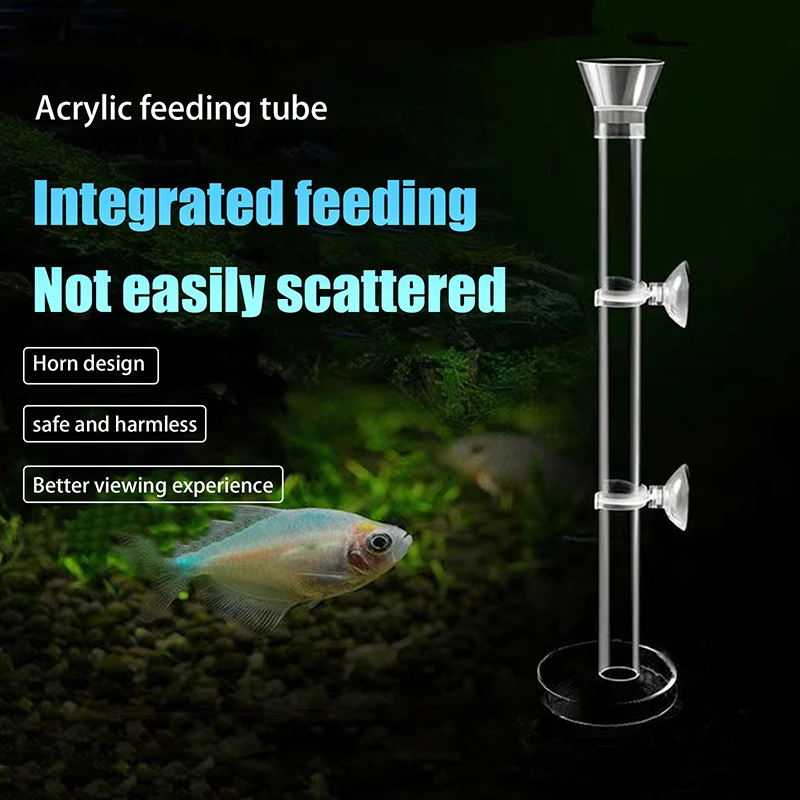 Acrylic Aquarium Feeder Tube Dish Transparent Fish Tank Shrimp Snail Shrimp Food Feeder Bowl Feeding Accessories