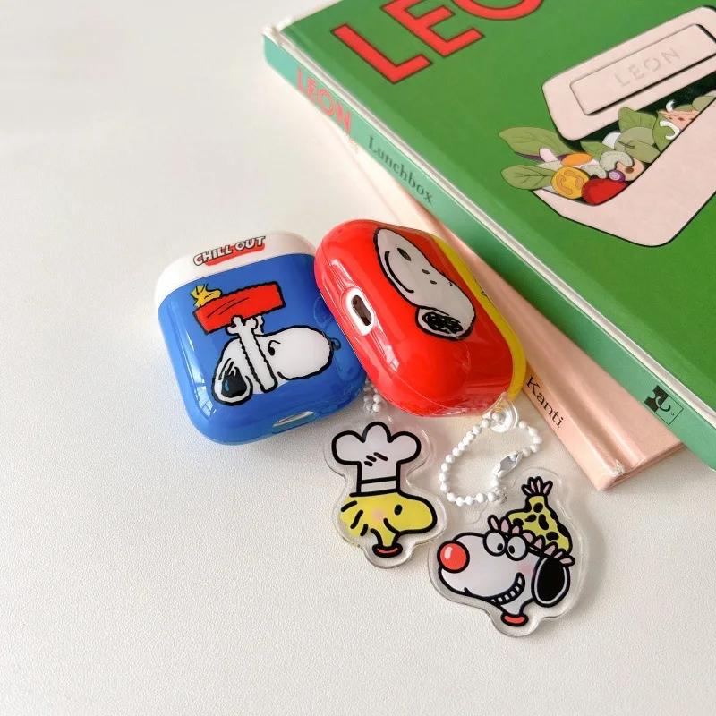 Voor Airpods 4 Case 2024, Snoopy Zachte TPU Beschermende Schokbestendige Oortelefoon Cover Voor Airpod 4 Case/Airpods Pro 2 Case Met Sleutelhanger