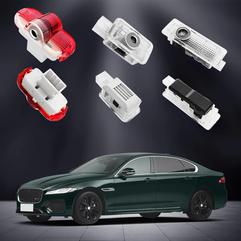 2pcs LED welcome lamp car door light logo laser projector lighting emblem For Jaguar XJ XK XJL XE XF F-TYPE XFL F-pace