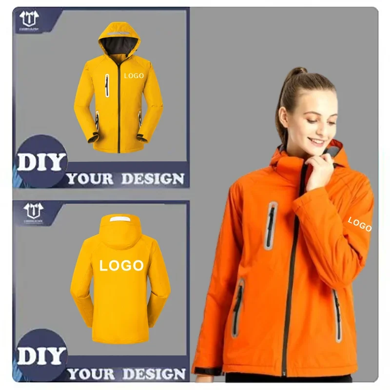 2023 Autumn and Winter Jackets for Men and Women Waterproof Jackets Hooded Jackets Casual Wear Custom Printed Logo/Embroidery